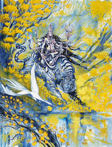 Durga Shanti Print of Painting by Abhishek Singh